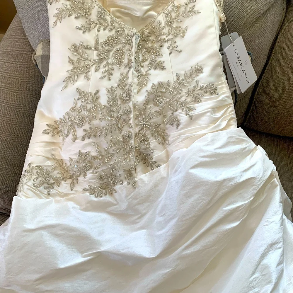 Casablanca Bridal Gown style 1996 NWT sz 14 Ivory not altered worth 2K$ - Picture 5 of 8